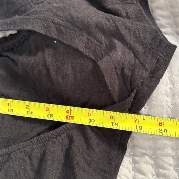 Free people black dress ope back beach  ribbed cross neck pocket cover up - Picture 7 of 7